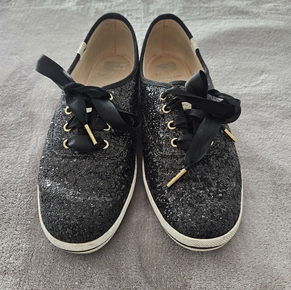Kate spade glitter black keds